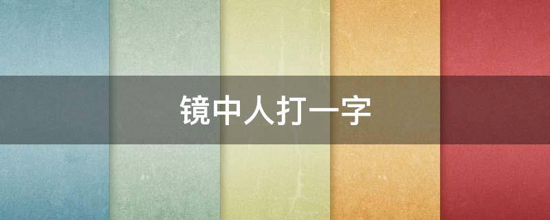 镜中人打一字