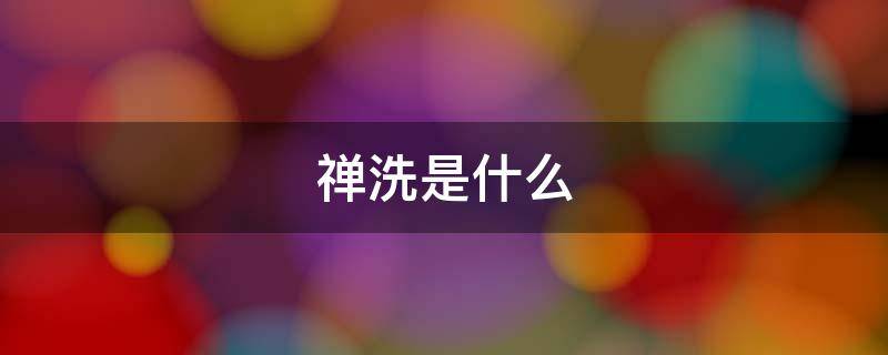 禅洗是什么