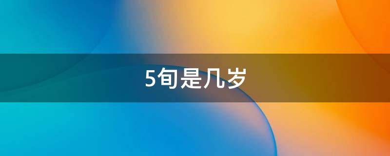 5旬是几岁