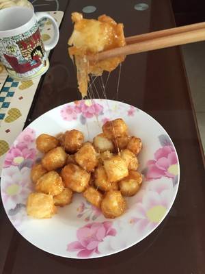 拔丝奶豆腐做法