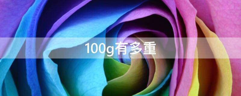 100g有多重