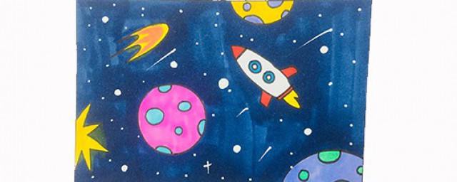 宇宙怎么画 宇宙简笔画教程