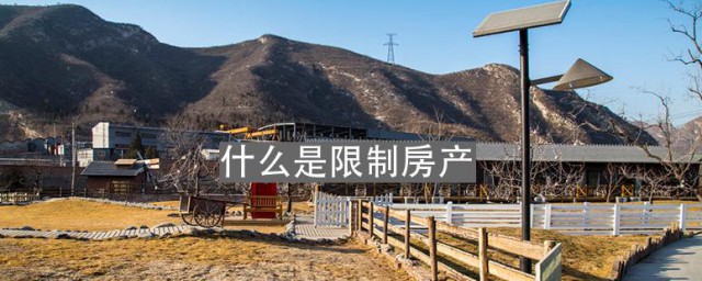 限制房产是什么意思 限制房产具体是什么意思