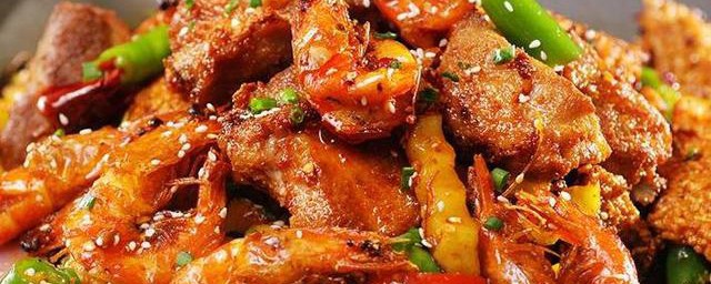 干锅排骨虾的做法 干锅排骨虾怎么做