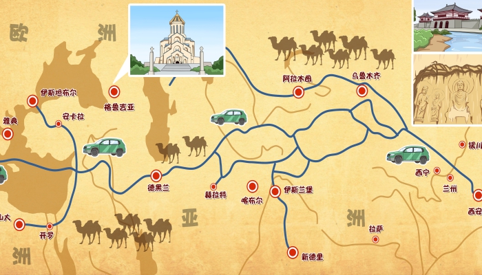 丝绸之路经过哪些地方