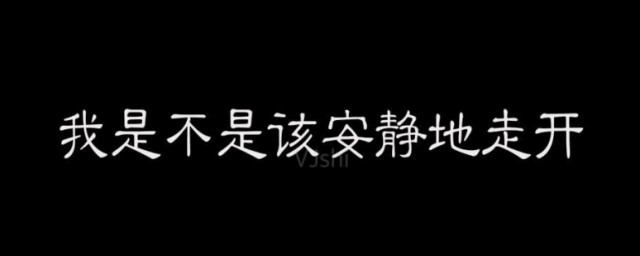 我是不是安静走开歌词 关于我是不是安静走开的歌词