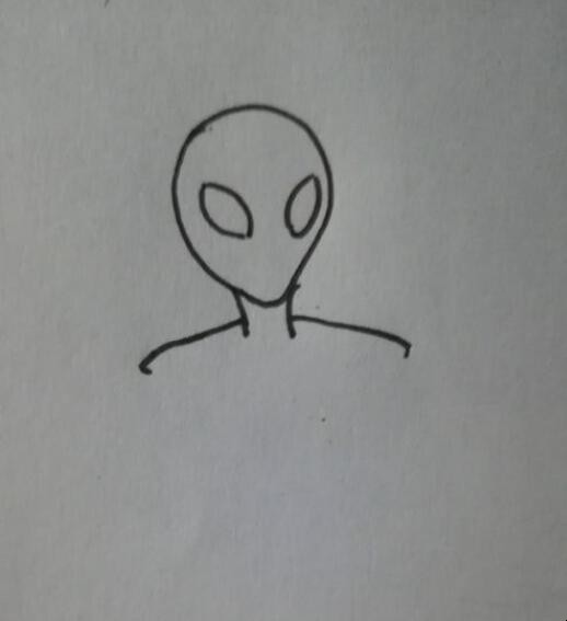 外星人简笔画怎么画