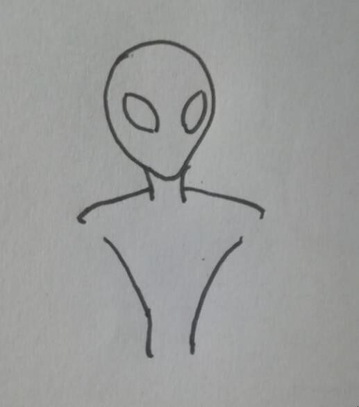 外星人简笔画怎么画