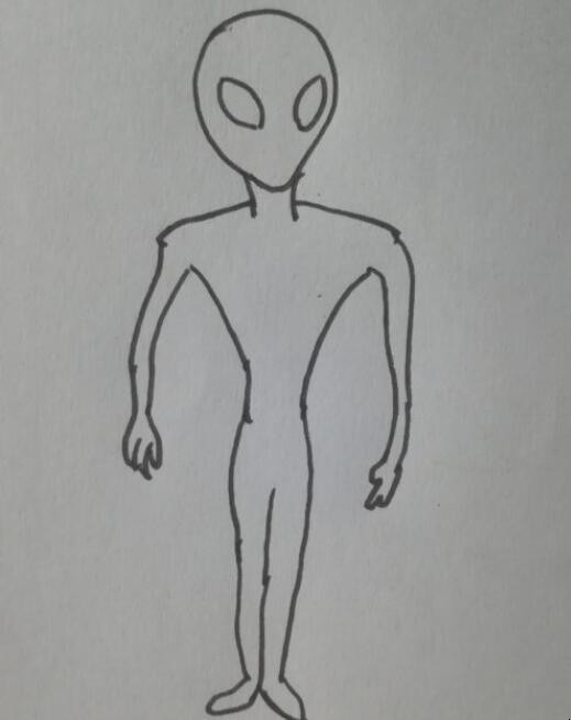 外星人简笔画怎么画