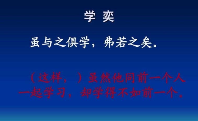 虽与之俱学弗若之矣的意思是什么