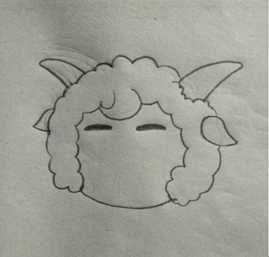 喜羊羊简笔画怎么画