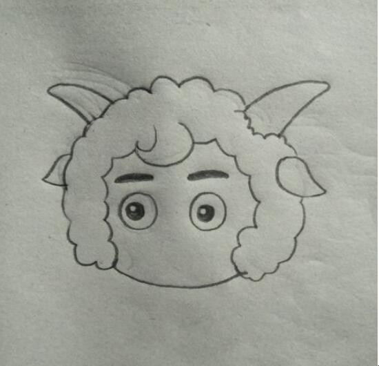 喜羊羊简笔画怎么画