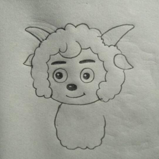 喜羊羊简笔画怎么画