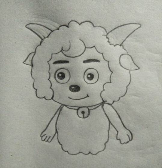 喜羊羊简笔画怎么画