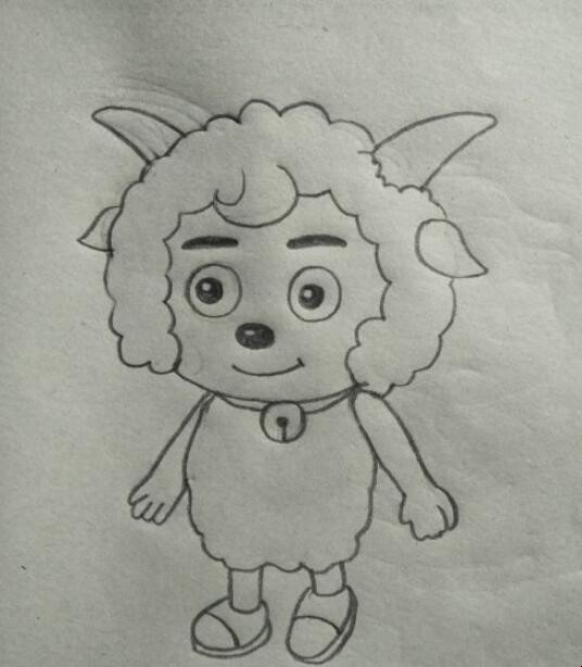喜羊羊简笔画怎么画