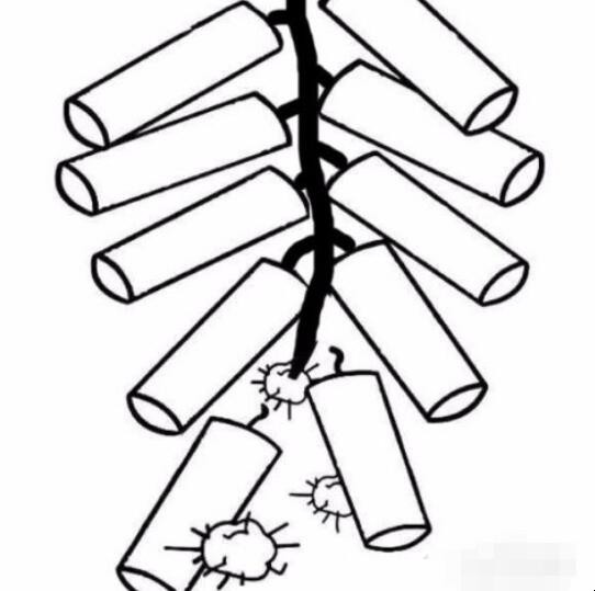 爆竹的简笔画怎么画