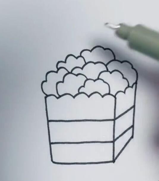 爆米花简笔画怎么画