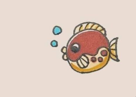 河豚怎么画