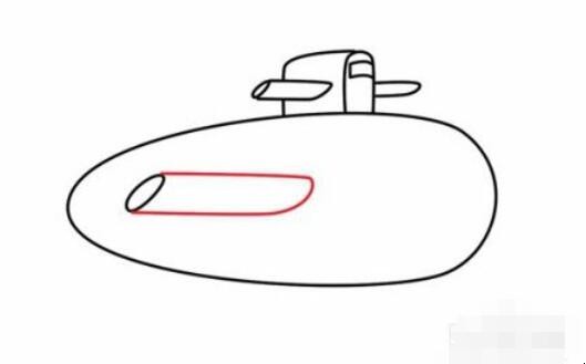 潜水艇简笔画怎么画