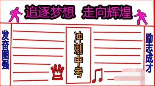 冲刺中考手抄报怎么画