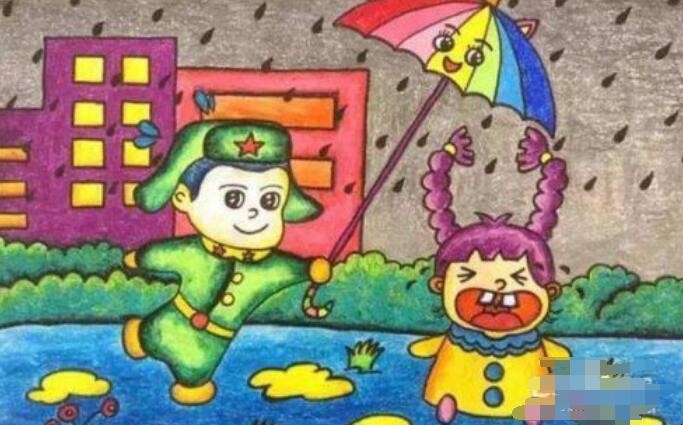 学雷锋的儿童画怎样画
