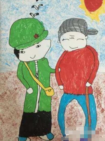 学雷锋的儿童画怎样画
