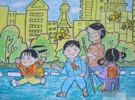 学雷锋的儿童画怎样画