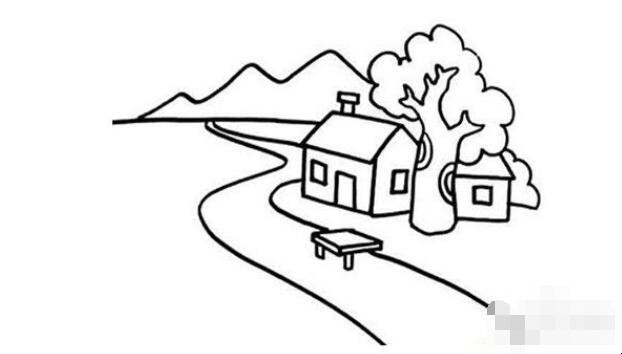 乡村简笔画怎么画
