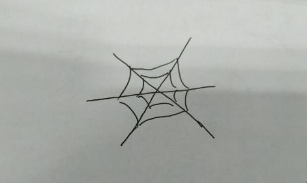 蜘蛛网简笔画怎么画
