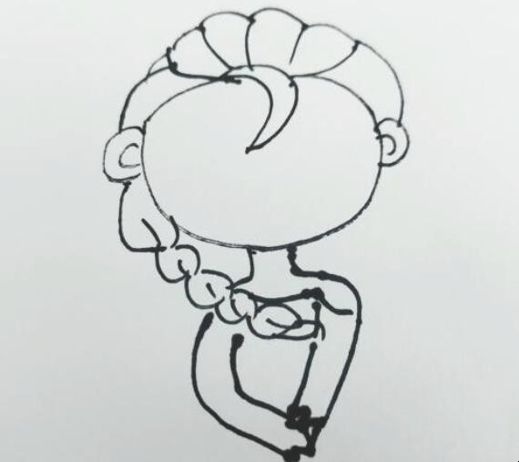 艾莎公主简笔画怎么画