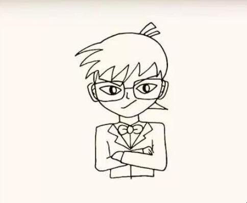 名侦探柯南简笔画怎么画