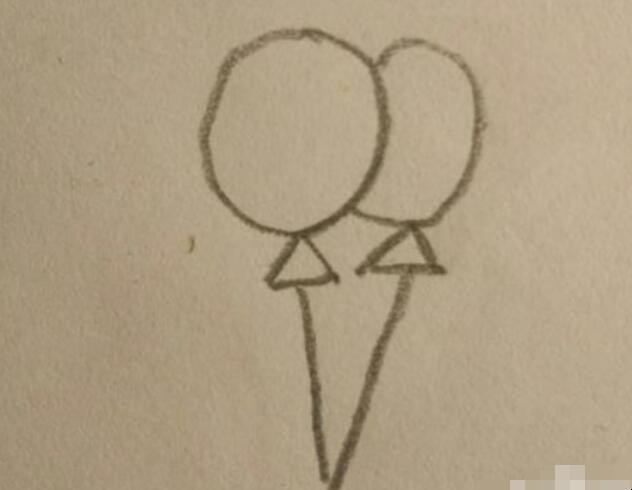 简笔画一对气球怎么画