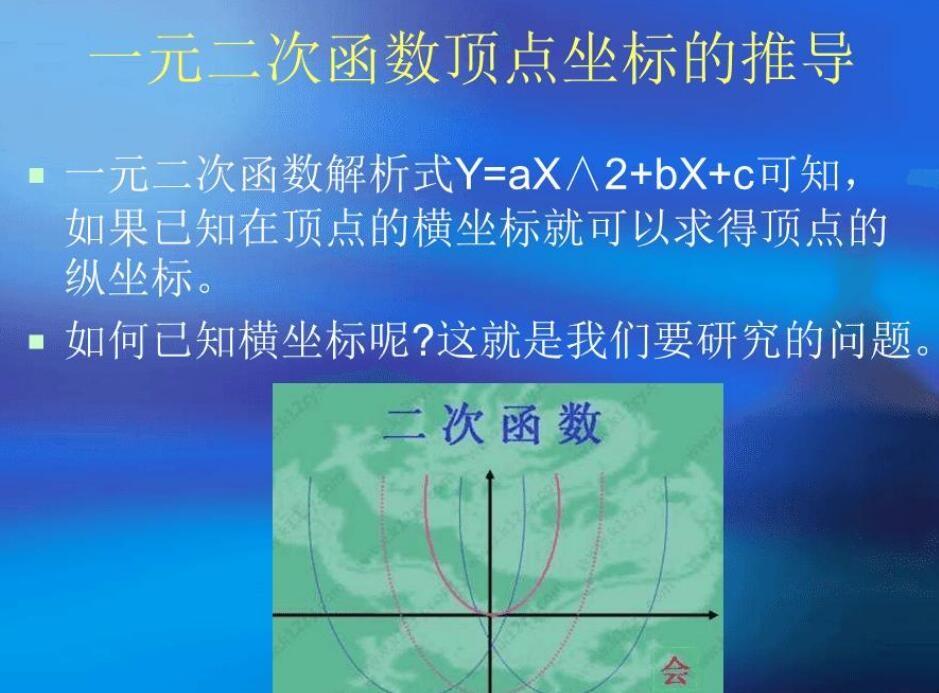 二次函数顶点坐标怎样算