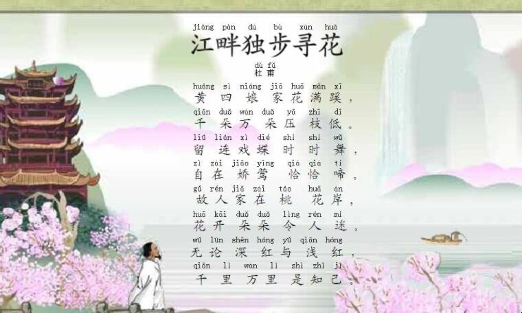 《江畔独步寻花》是一首什么诗