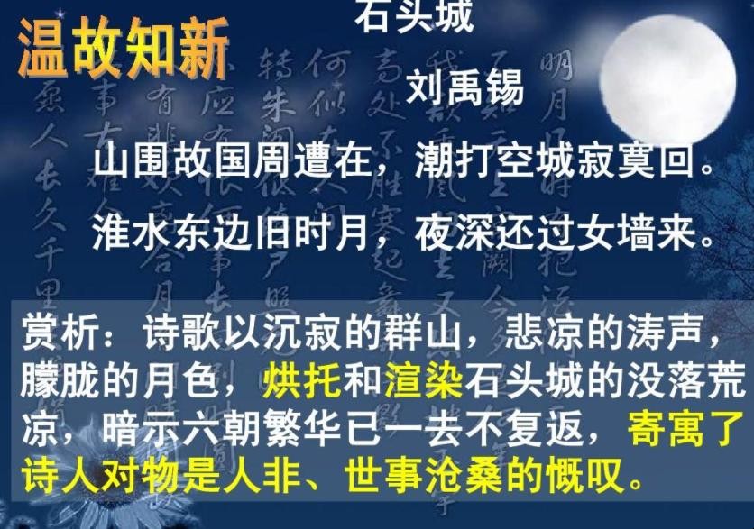 《石头城》古诗的原文是什么