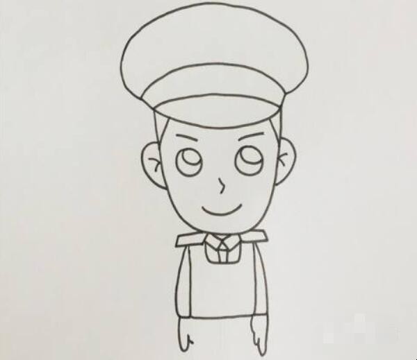 交警简笔画如何画