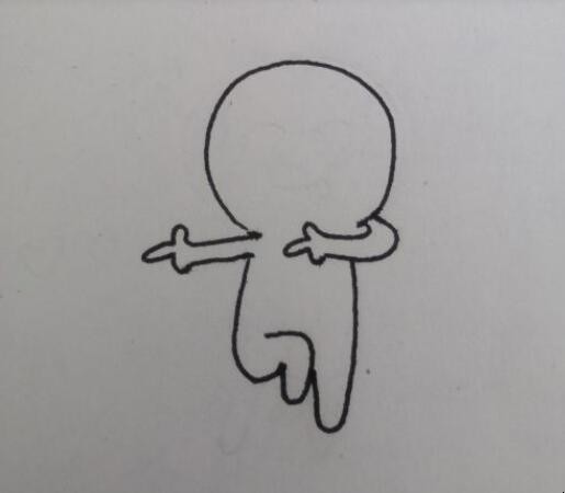 发射爱心的小人怎么画