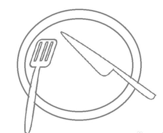 刀叉简笔画怎么画