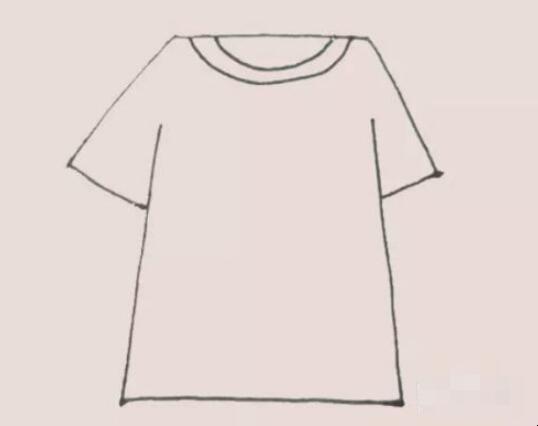 短袖简笔画怎么画