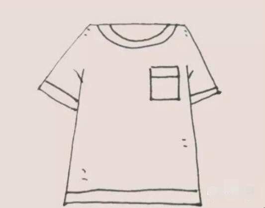 短袖简笔画怎么画