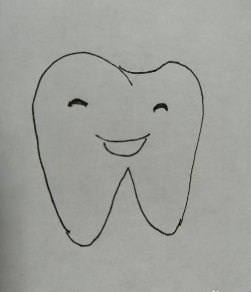 牙齿简笔画怎么画