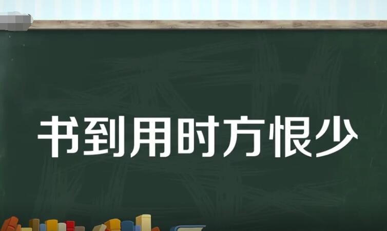 书到用时方恨少是什么意思