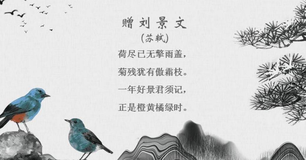 《赠刘景文》古诗的意思是什么