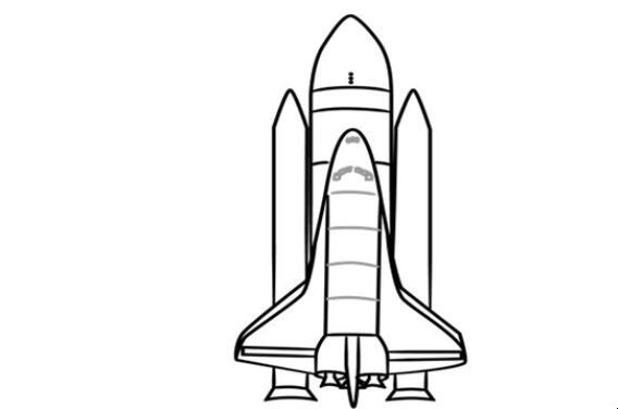 宇宙飞船简笔画怎么画