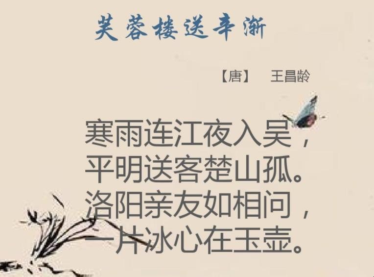 《芙蓉楼送辛渐》的诗意是什么