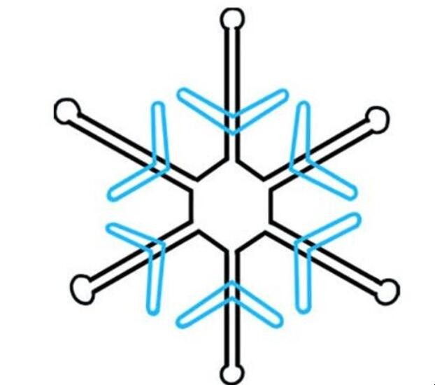 雪花简笔画怎么画