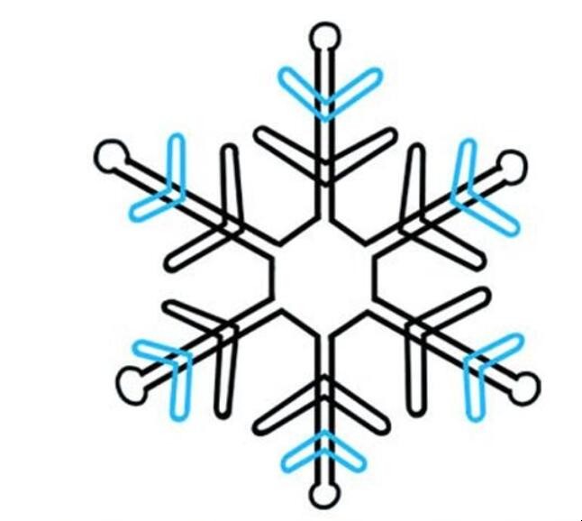 雪花简笔画怎么画
