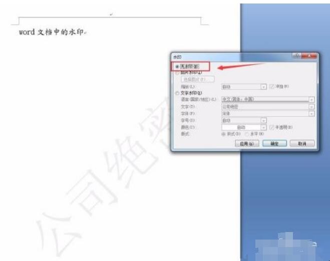 如何去除word文档中的水印