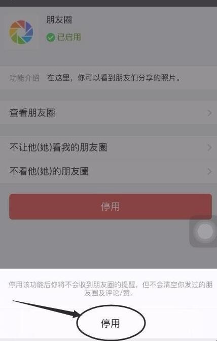 朋友圈停用仅自己可见怎么关闭