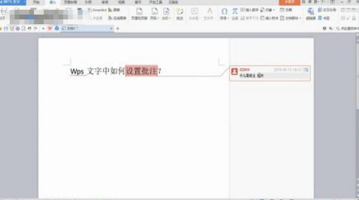 wps批注怎么设置